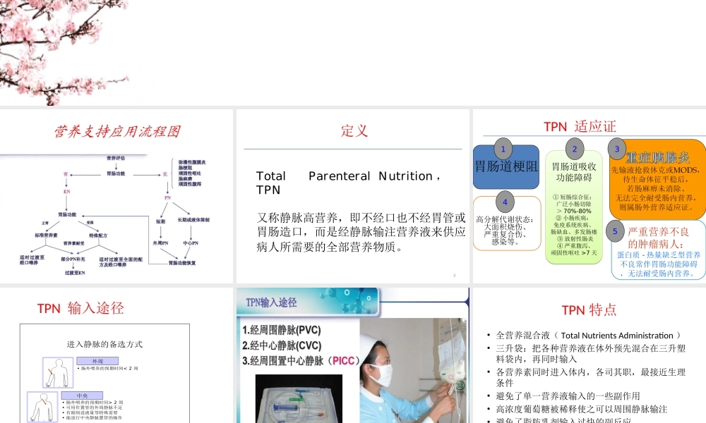 全胃肠外营养与3L袋配置.ppt