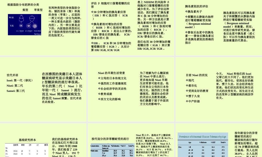 日裔美国人的2型糖尿病.ppt