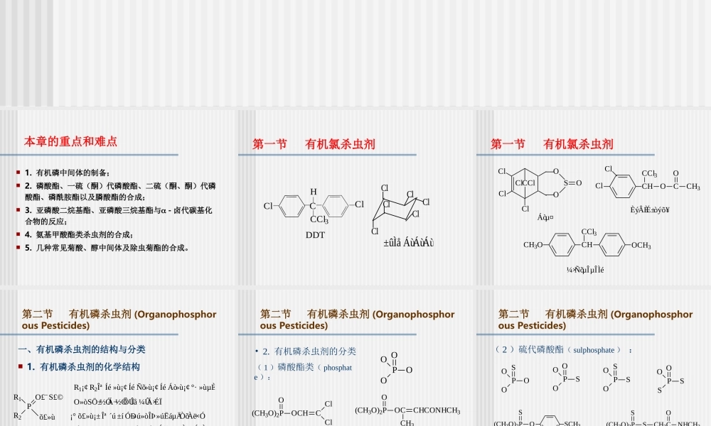 农药合成-第二章---杀虫剂.ppt
