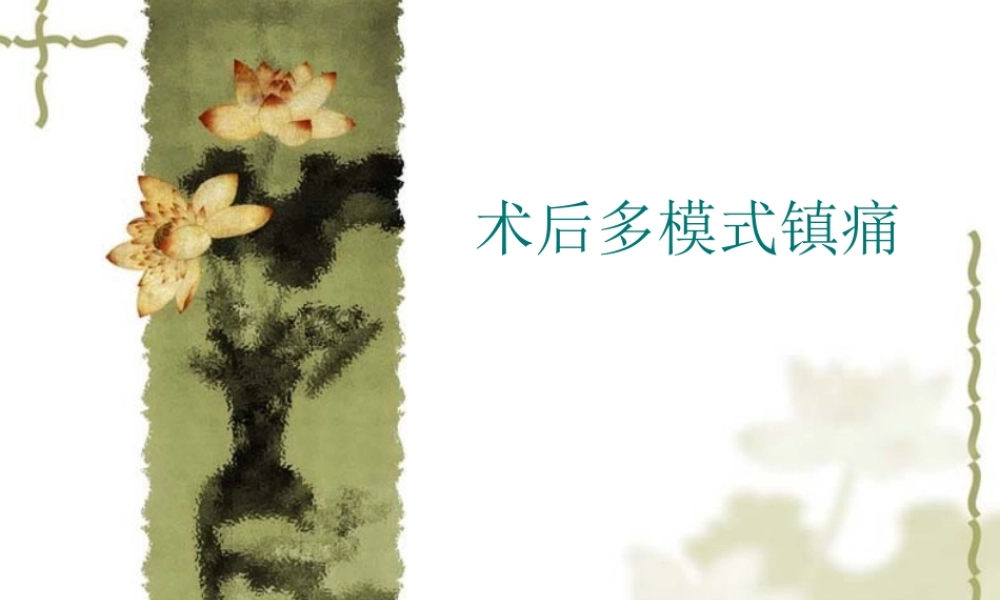 术后多模式镇痛.ppt