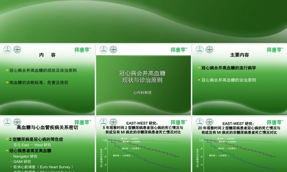 冠心病合并高血糖.ppt