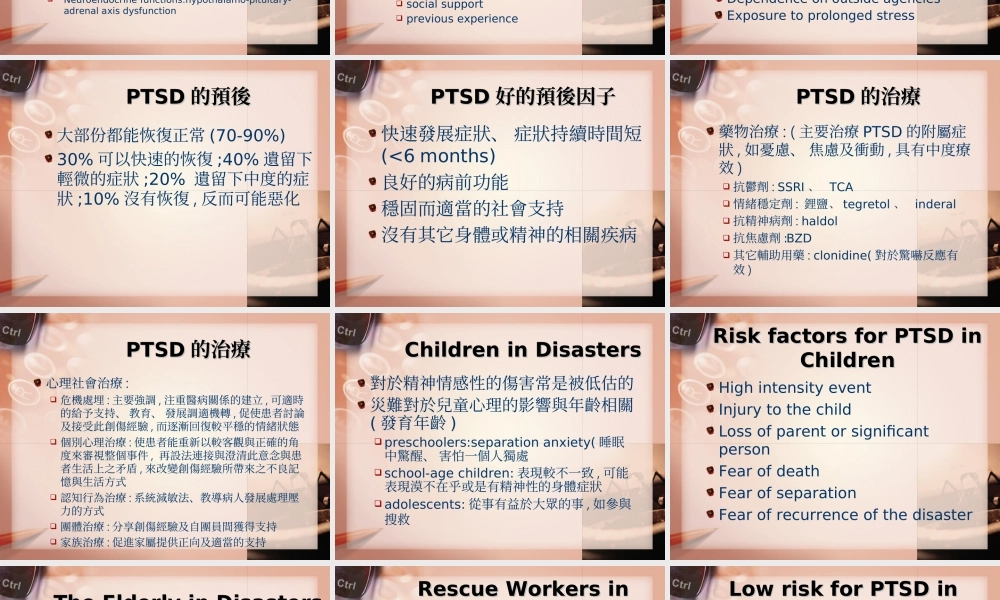 创伤后症候群重点.ppt