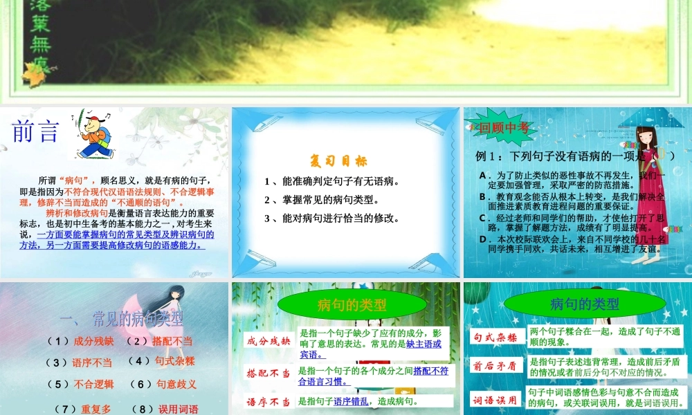 初一病句的辨析及修改.ppt