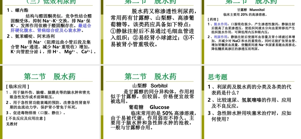 利尿药的药理和使用.ppt