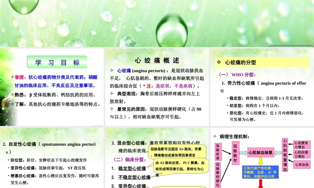 李红月抗心绞痛药.ppt