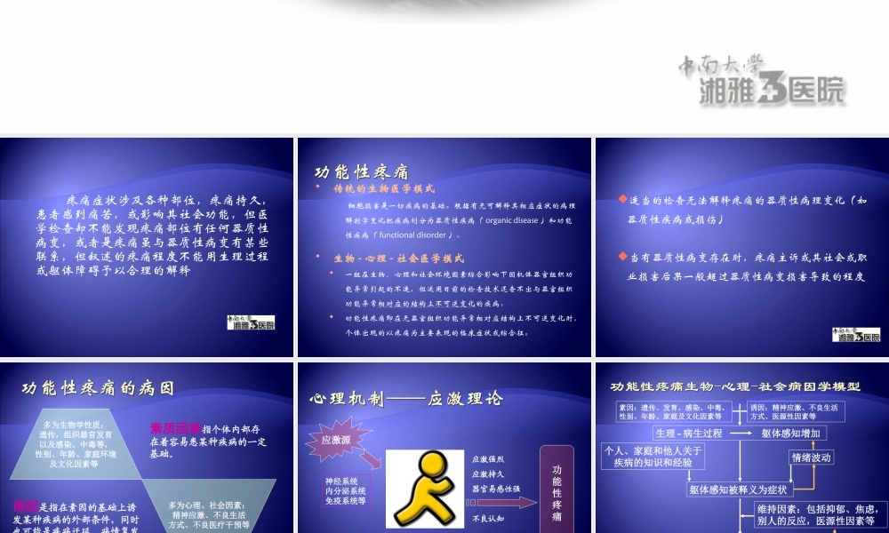 功能性疼痛诊疗原则(邓云龙)全解.ppt