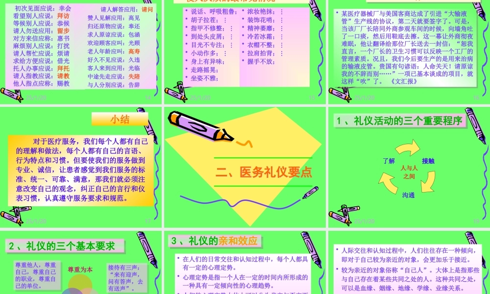 医务礼仪-梅州人民医院.ppt