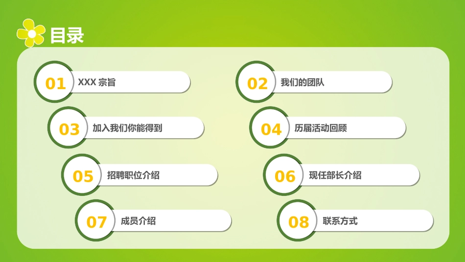 清新小花学生会招新PPT模板.pptx_第2页