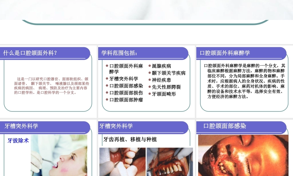 口腔颌面外科简介知识.ppt