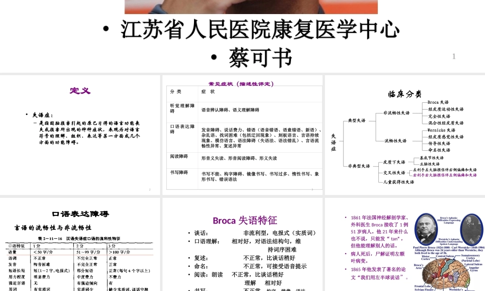 失语症分类和评估.ppt
