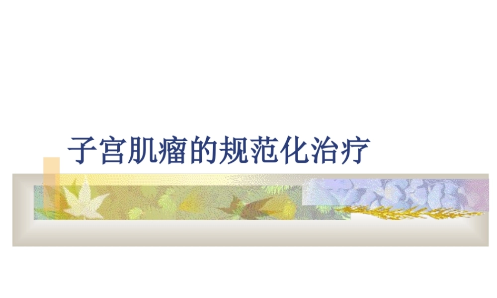 子宫肌瘤的规范化.ppt