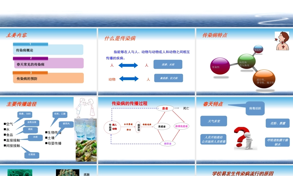 学校春季传染病健康知识讲座.ppt