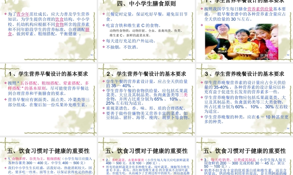 学生营养日讲座.ppt