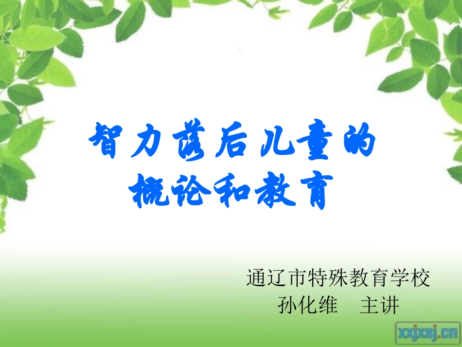 特殊儿童-智障-(新).ppt_第1页