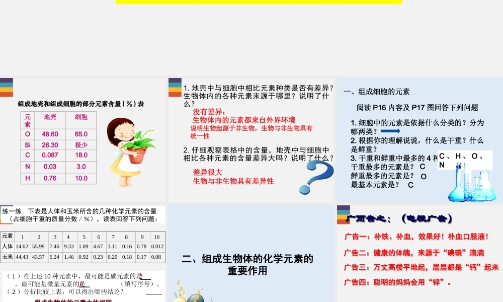必修1-分子与细胞-第1节-细胞中的元素和化合物.ppt