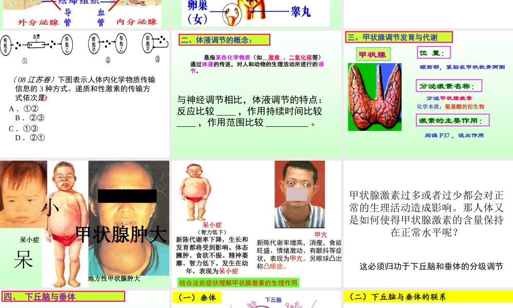 必修3、3-2、内分泌系统与体液调节.ppt
