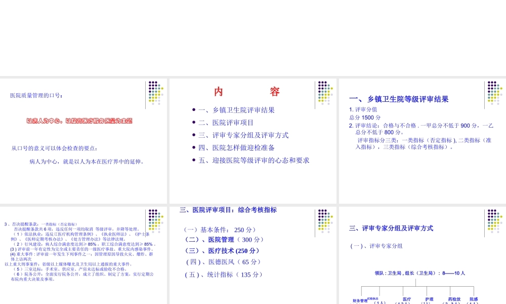 怎样迎接平昌县乡镇卫生院等级评审-平昌县人民医院：刘征远.ppt