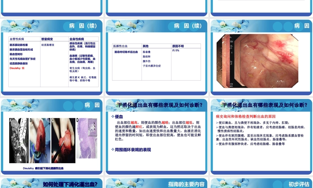 急性下消化道出血处理指南.ppt