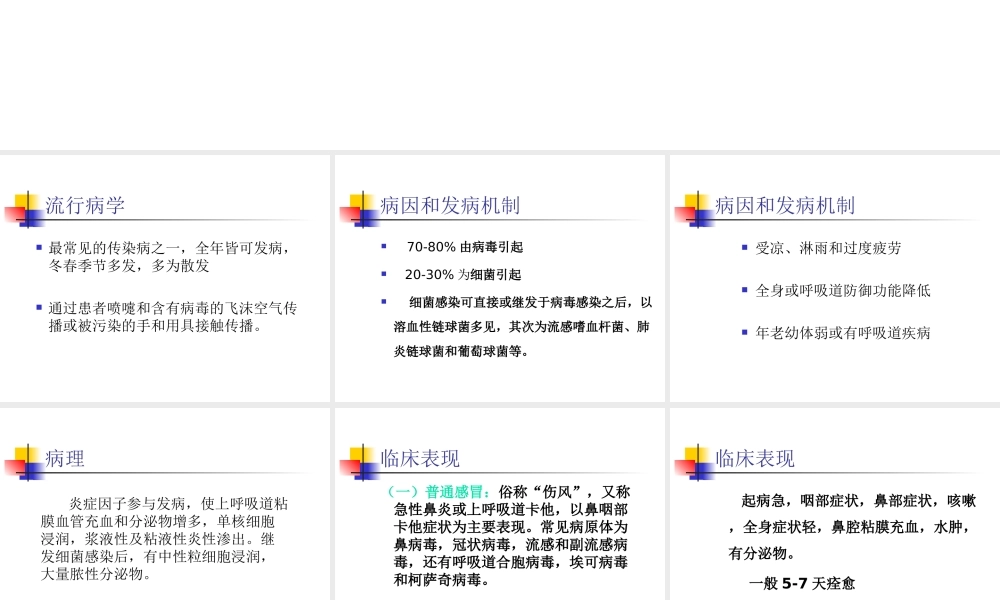 急性上感和急性支气管炎.ppt
