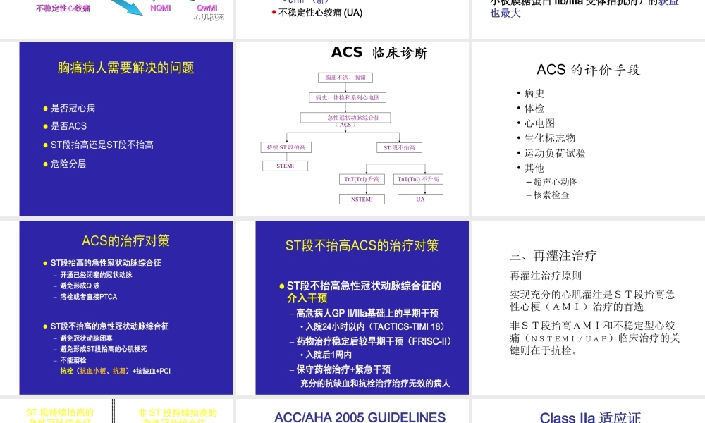 急性冠脉综合症的.ppt