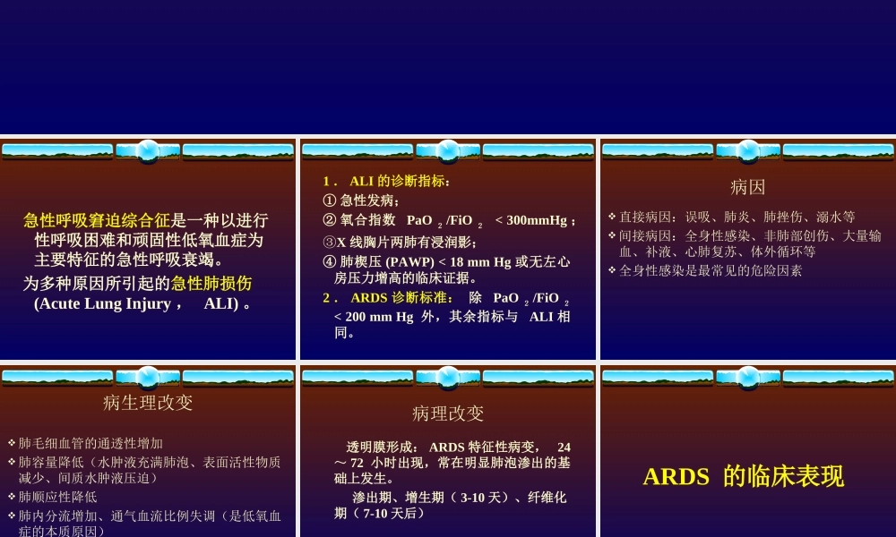 急性呼吸窘迫综合征(石岩-已看-较好).ppt