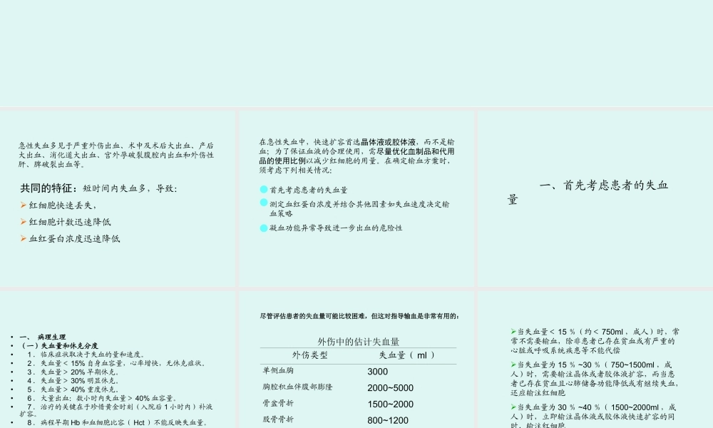 急性失血患者输血.ppt