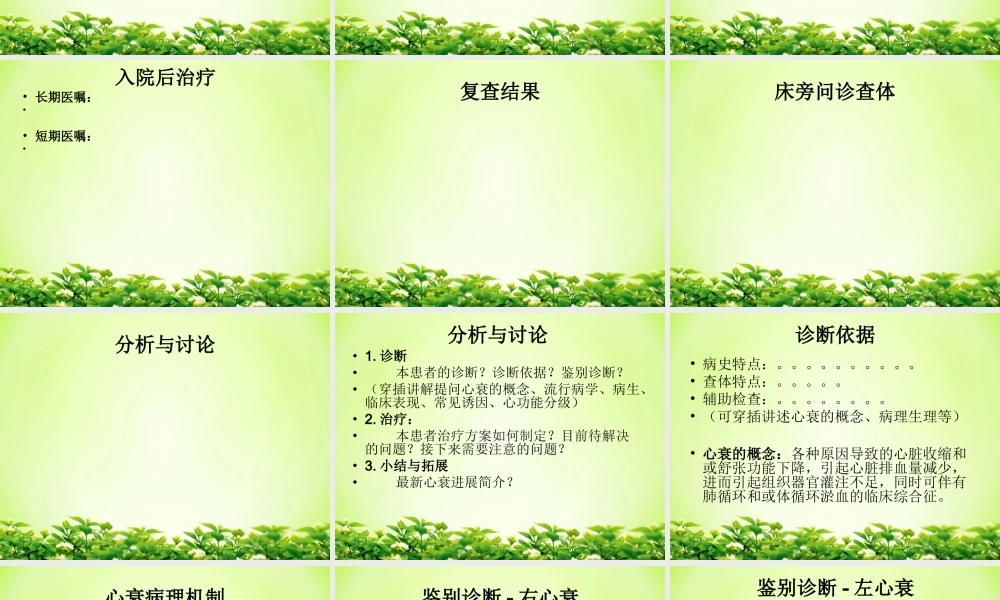 急性心衰(教学查房-模板).ppt