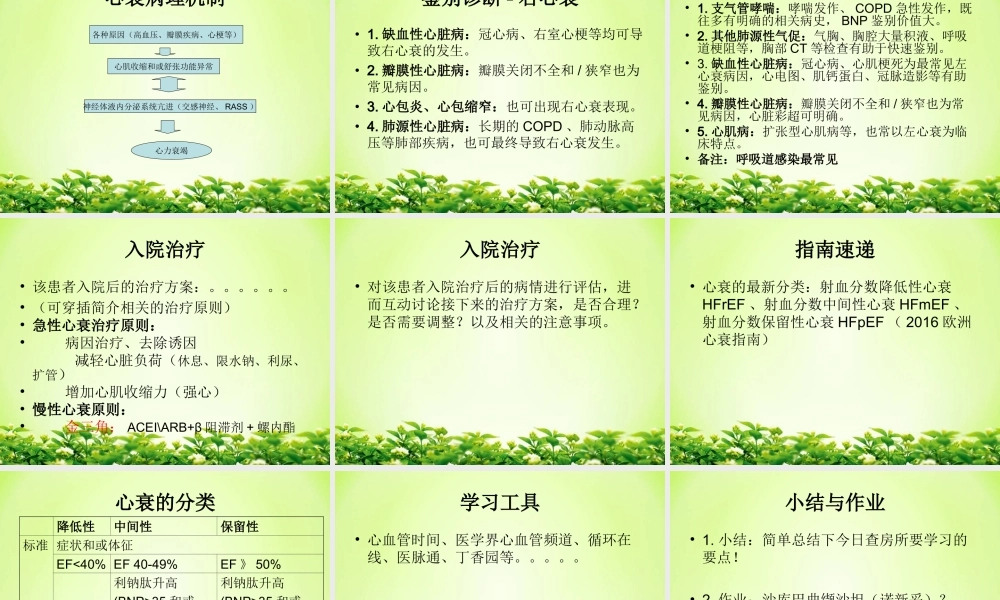 急性心衰(教学查房-模板).ppt