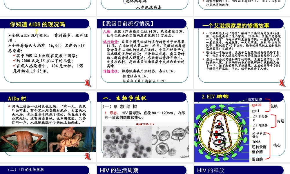 急性感染的早期HIV抗体不能被检测.ppt