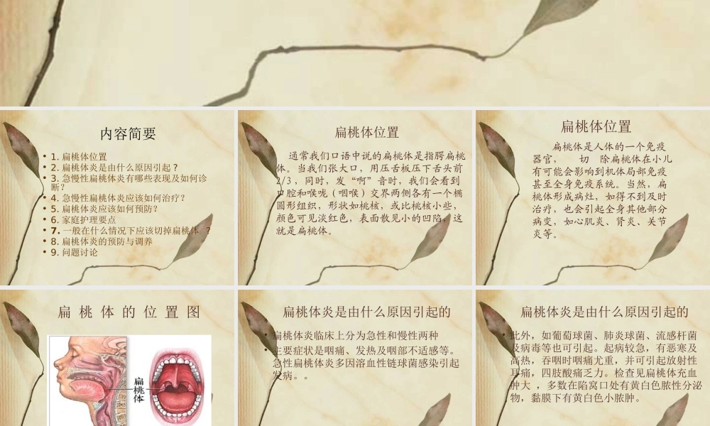 急性扁桃体炎-认识扁桃体炎.ppt