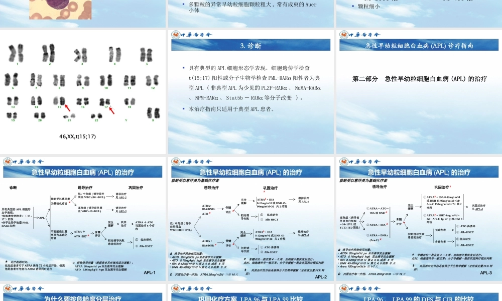 急性早幼粒细胞白血病(APL)-王宙政.ppt