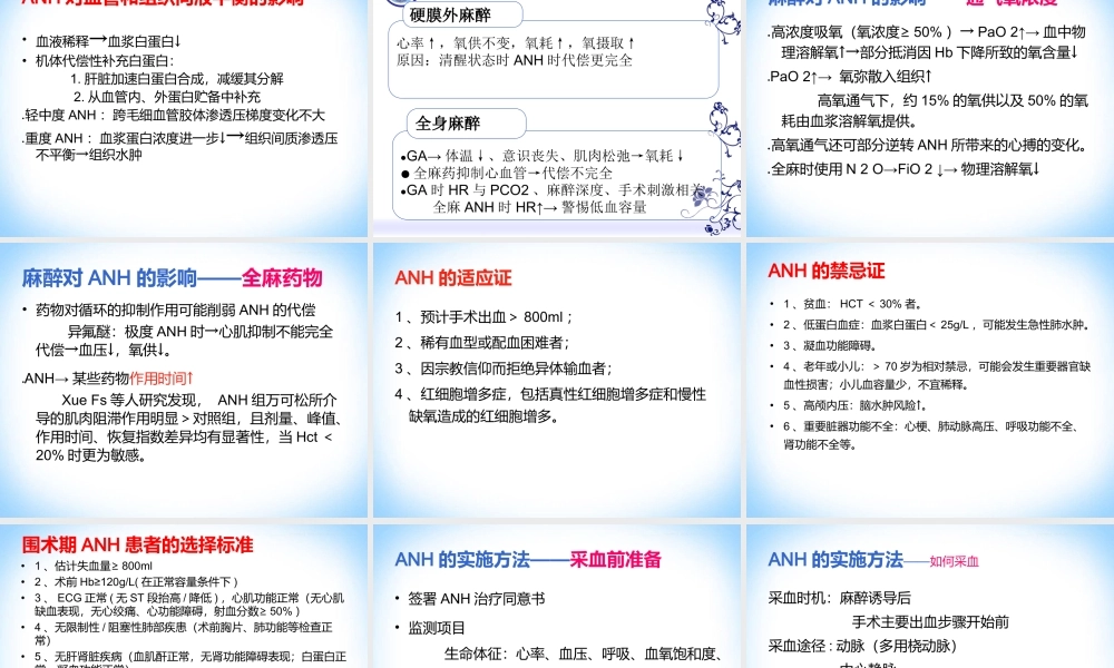 急性等容量血液稀释--梁勇升.ppt