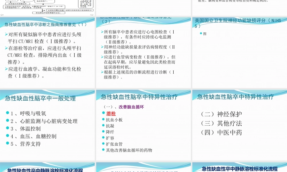急性缺血性脑卒中诊治流程.ppt