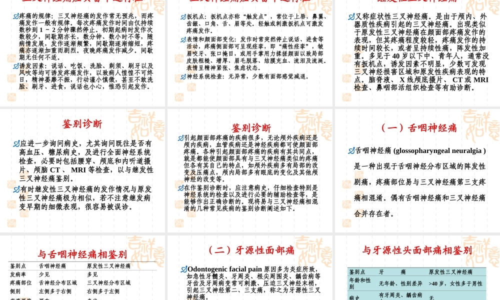 三叉神经痛与带状疱疹后神经痛.ppt