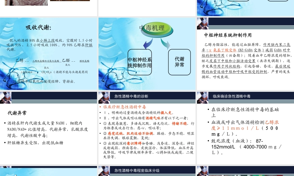 急性酒精中毒诊治专家共识2[1].doc.ppt