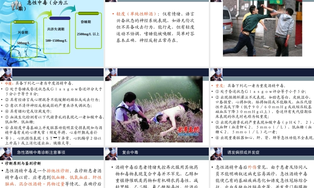 急性酒精中毒诊治专家共识2[1].doc.ppt