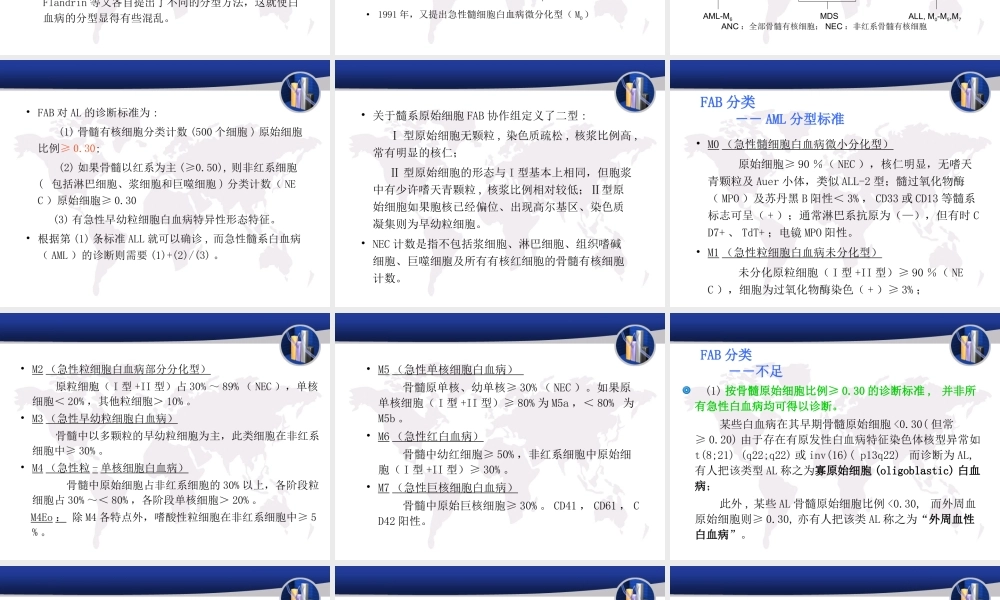 急性髓性白血病的分类及其进展3.ppt