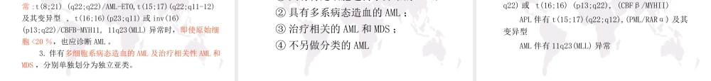急性髓性白血病的分类及其进展3.ppt