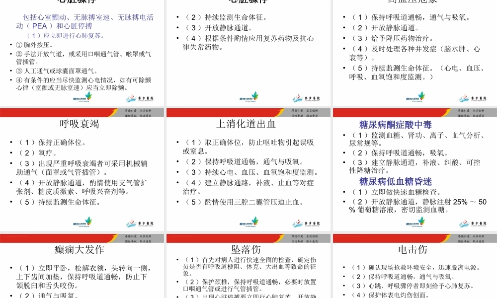 急救诊疗规范.ppt