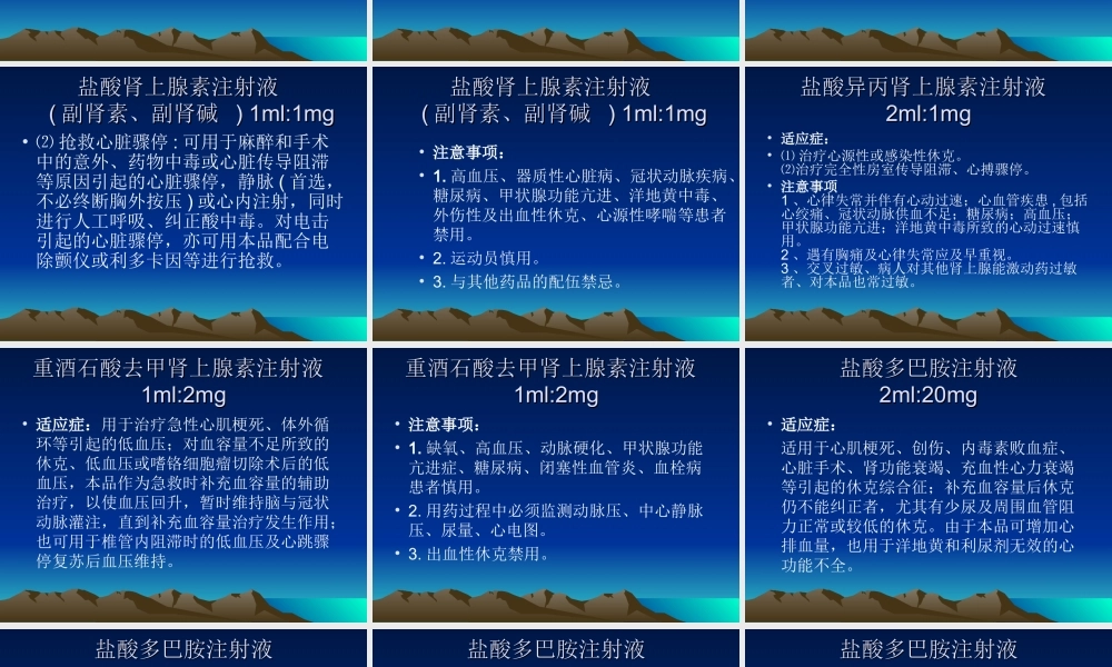 急救药品讲座摘要.ppt