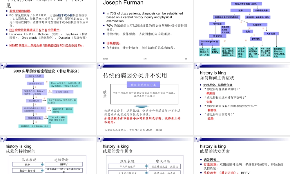 急诊医生如何应对眩晕患者(程瑞年)剖析.ppt