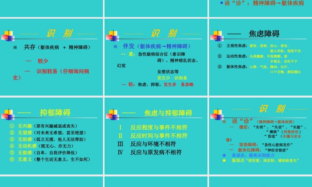 急诊患者中精神障碍的识别与处理[1].ppt.ppt