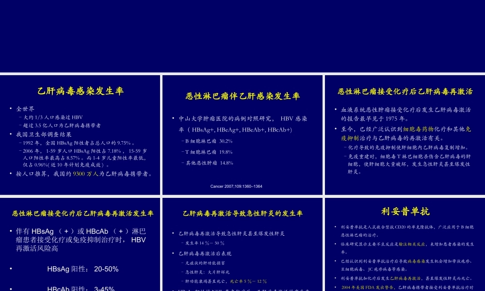 恶性淋巴瘤伴乙肝.ppt