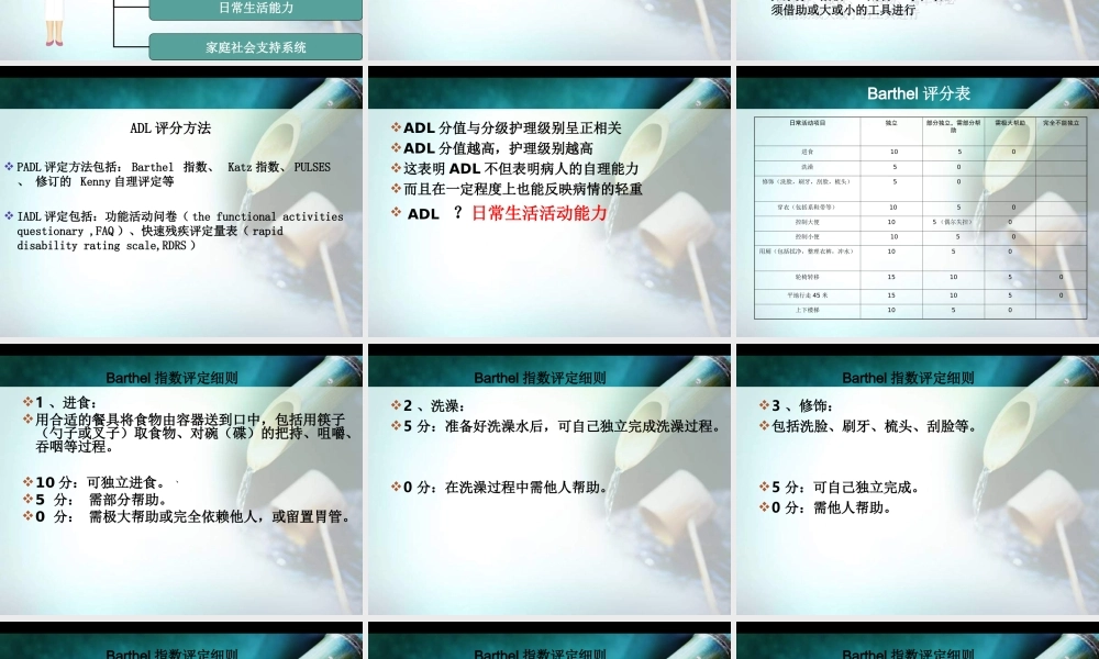 患者自理能力评估.ppt