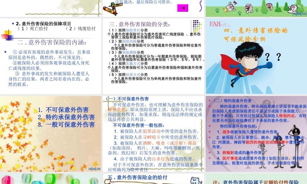 意外伤害保险分解.ppt