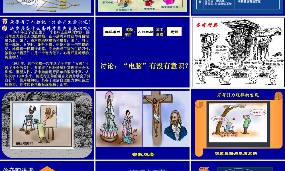 意识是客观事物在人脑中的反映.ppt