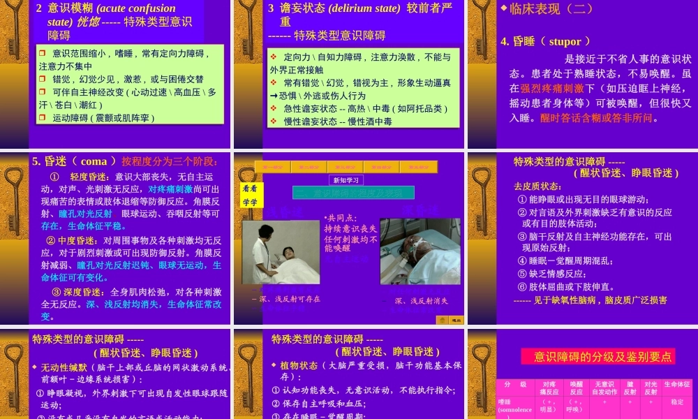 意识障碍PPT幻灯片概述.ppt