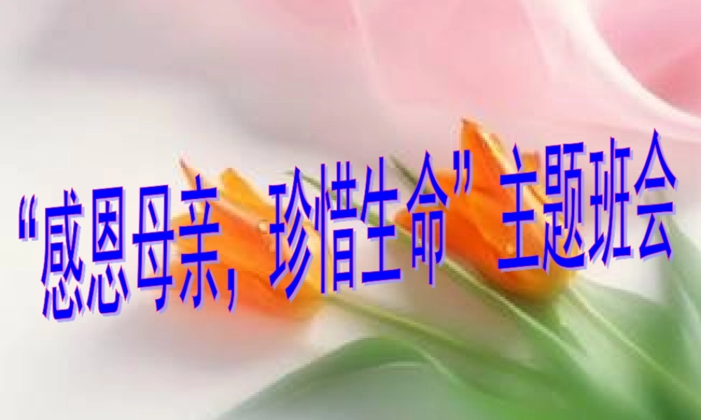 感恩母亲-珍惜生命ppt.ppt