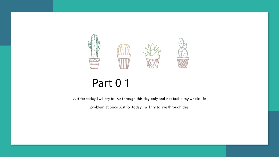 简洁绿色盆栽多肉植物PPT模板.pptx_第3页