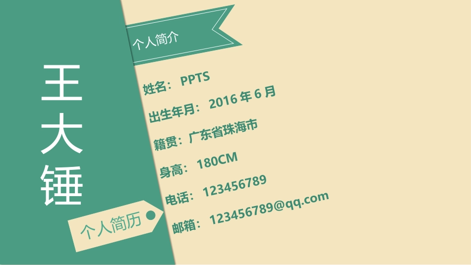 简约个人简历求职PPT模板.pptx_第2页